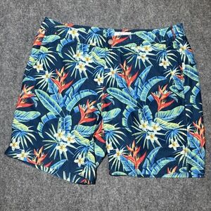Onia The Calder Swim Board Trunks Blue Floral Print Men Size 34 Drawstring Lined